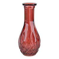 Red Glass Bud Vase, 6.5"