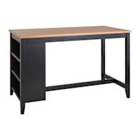 Elora Wooden Kitchen Island, Black
