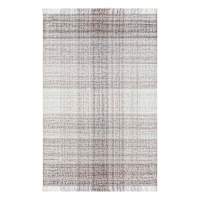 (B887) Ty Pennington Primrose Tartan Grey Area Rug, 5x8
