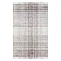(B887) Ty Pennington Primrose Tartan Grey Area Rug, 8x10