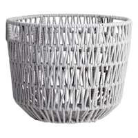 Round Poly Rope Basket Grey M