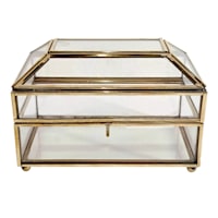 Providence Clear & Gold Decorative Box, 6x4