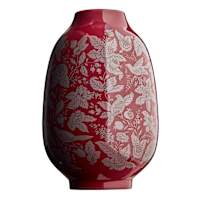Providence Red Patterned Vase, 10"