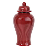 Providence Burgundy Ceramic Ginger Jar, 7.5"