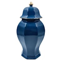 Providence Navy Ceramic Jar, 13"