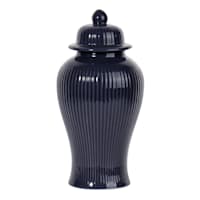 Providence Navy Blue Ceramic Ginger Jar, 7.5"
