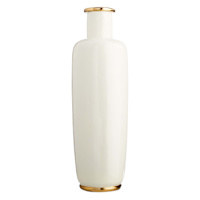 Providence White with Gold Rim Oversized Vase, 30"