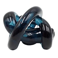 Crosby St. Navy Blue Glass Knot Figurine, 4"