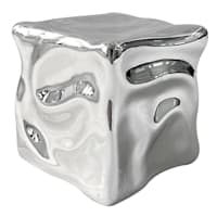 Crosby St. Silver Wavy Cube, 4"