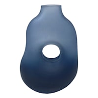 Black Glass Vase, 10"