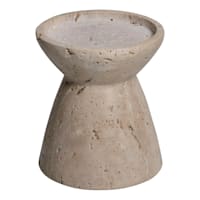 Crosby St. Travertine Candle Holder, 4"