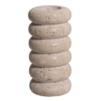 Crosby St. Travertine Candle Holder, 3x6