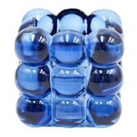 Navy Blue Glass Votive Candle Holder, 3"
