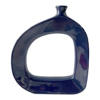 Crosby St. Riley Blue Ceramic Vase, 9"