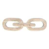 Crosby St. Tan Travertine Chain Link Decor, 14"