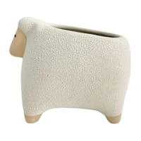 Honeybloom Neutral Speckled Ceramic Sheep Vase, 6.5"