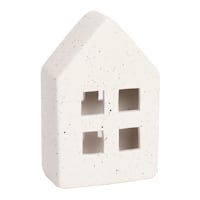 Honeybloom White Ceramic House Table Decor, 6"