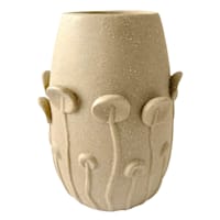 Honeybloom Brown Mushroom Ceramic Vase, 7"