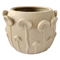 Honeybloom Brown Mushroom Ceramic Vase, 5"