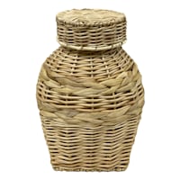 Honeybloom Rattan Jar, 10"