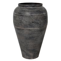 Honeybloom Black Metal Vase, 13"