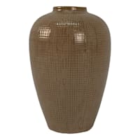 Honeybloom Brown Textured Ceramic Vase, 7"