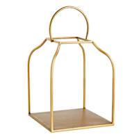 Honeybloom Gold Metal Lantern, 8x14