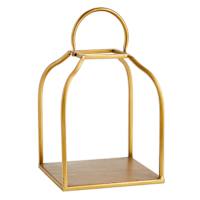 Honeybloom Gold Metal Lantern, 6x10