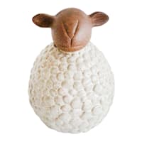 Honeybloom Ivory Ceramic Sheep Figurine, 7"