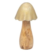 Honeybloom Wood & Metal Mushroom, 8"