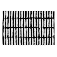 Westport Black Tufted Bath Rug, 20x30
