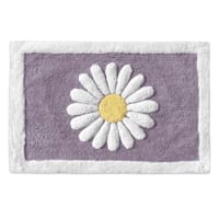 Purple Dandelion Tufted Bath Rug, 20x30