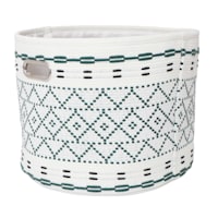 Embroidery Round Storage Basket, 16"