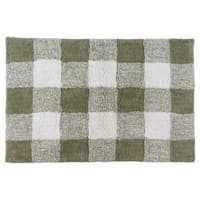 Sage Buffalo Check Tufted Cotton Bath Rug, 20x30