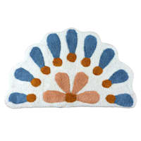 Blue Arch Tufted Bath Rug, 20x30