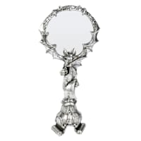 Southern Gothic Pumpkin Mirror on Bat Base, 14"