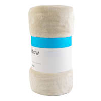 Natural Micro Plush Throw Blanket, 50x60