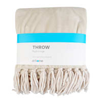 Natural Fringe Throw Blanket, 50x60