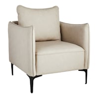 Crosby St.Ryan Accent Chair, Grey Leather