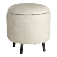 Crosby St. Andre Storage Ottoman, Grey