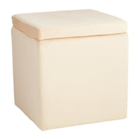 Hannah Square Storage Ottoman, Taupe
