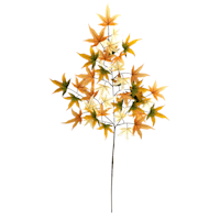 Orange, Green, & Cream Maple Leaf Spray, 34"
