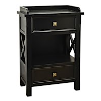 Jane X-Side Table with USB, Black