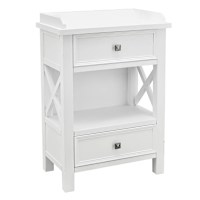 Jane X-Side Table with USB, White
