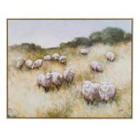 Honeybloom Framed Sheep Canvas Wall Art, 24x30