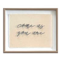 Honeybloom Glass Framed Typography Come As You Are Print Wall Sign, 16x20