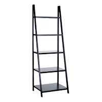 Juniper 5-Tier Wooden Shelf, Black