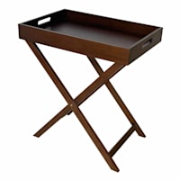 Laura Folding Tray Table - Walnut Finish