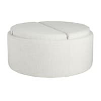 Draper Storage Ottoman, Taupe