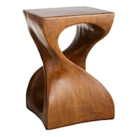 Twist Accent Table, Walnut Finish